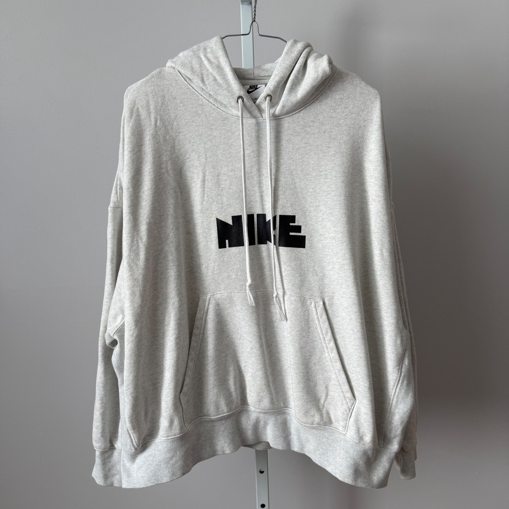 Nike sz M Mens Move To Zero Graphic Hoodie Grey‎ Fleece Streetwear Athleisure